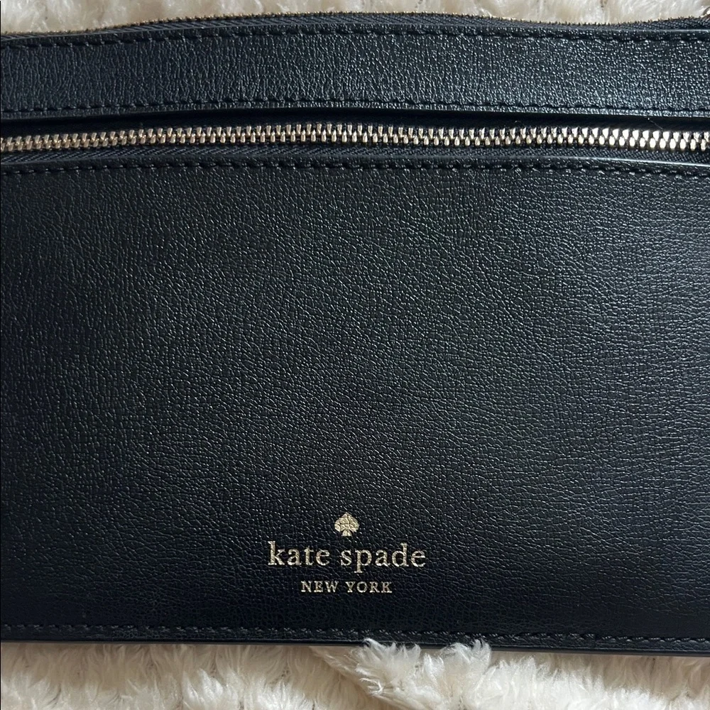 Kate Spade Black Leather Wristlet